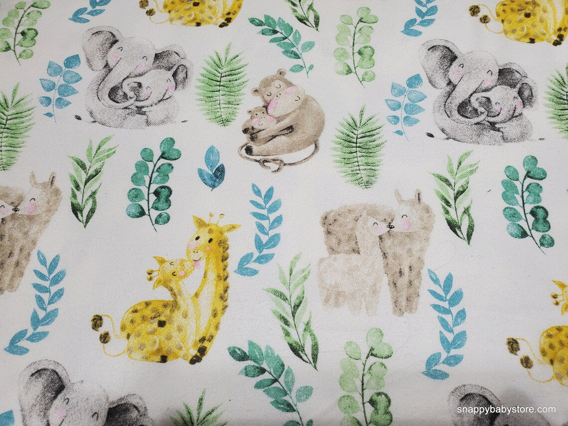 44" - Flannel - Sweet Jungle - 100% Cotton