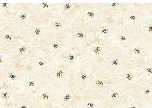 44" -Timeless Treasures  "Bee" - 100% Cotton