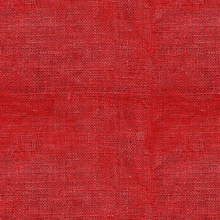 44"  -Timeless Treasures  -"Burlap Textures"  Red - 100% Cotton