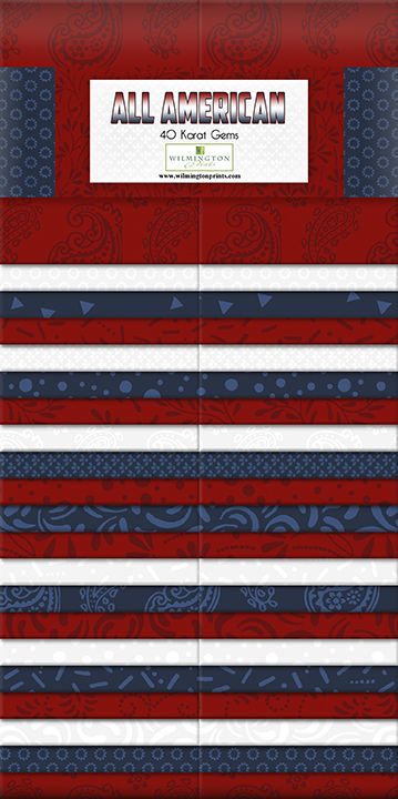 Wilmington Prints - All American-Jelly Roll -"40 Carat Gems"- 2.5 x-44 - 40-pcs