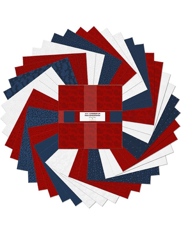 Wilmington Prints - All American -Layer Cake -"10 Carat Gems"- 10 x-10- 42-pcs