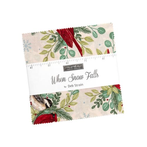 Moda -Charm Pack - "When Snow Falls" - 5"x 5" -42 pcs