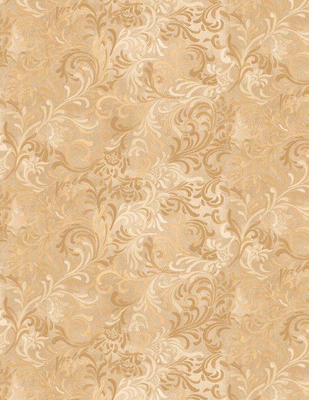 44"-Wilmington Prints - Embellishment - Tan 100% Cotton