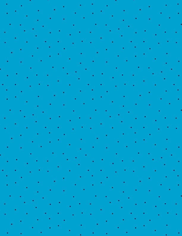 44"- Wilmington Prints -Pin Dots "Turquoise & Black" -100% Cotton