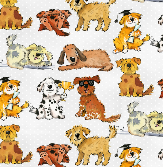 44"  - Flannel - A.E. Nathan - Puppy Dogs - 100% Cotton