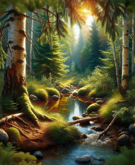 Blank Quilting - Green Forest Panel - 100% Cotton 36"x44" 00000000