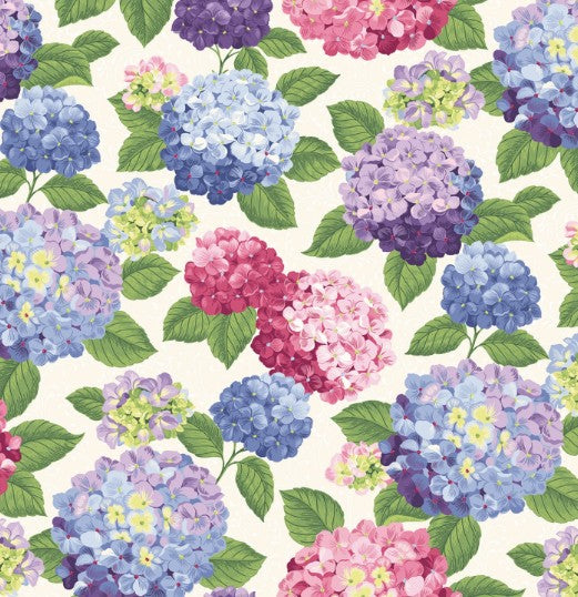 44" - Riley Blake - "Hydrangeas" - 100% Cotton