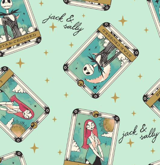 44" -Nightmare Before Christmas - "Jack and Sally Starcrossed" -100% Cotton