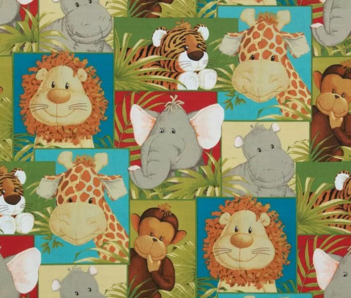 44" -Jungle Babies - "Blocks" - 100% Cotton