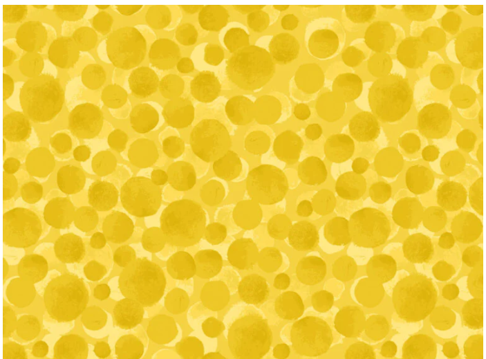 44" - Lewis & Irene - "Bumbleberries" - Sunshine Yellow - 100% Cotton.......