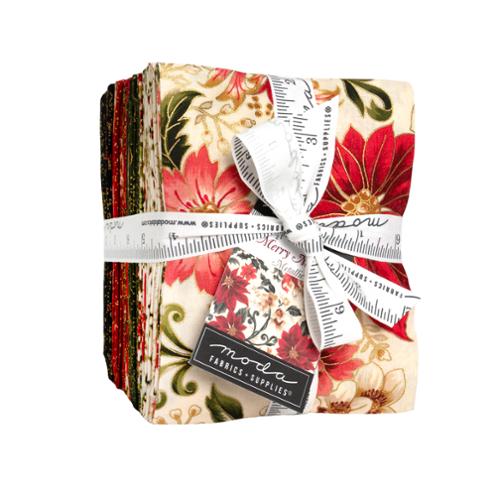 Moda -Fat Quarter Bundle - "Merry Manor Metallic" -18"x 22" -26 pcs