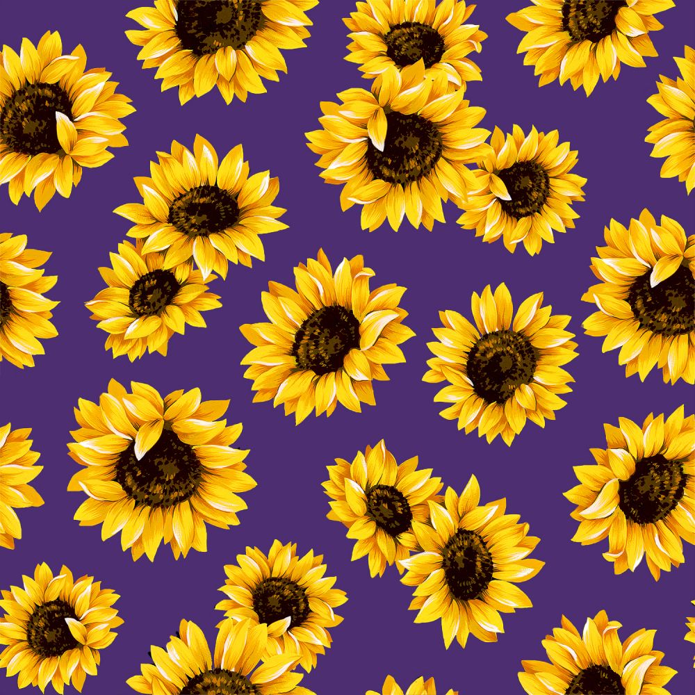 44" - "Sunflower Dance -Purple" - 100% Cotton