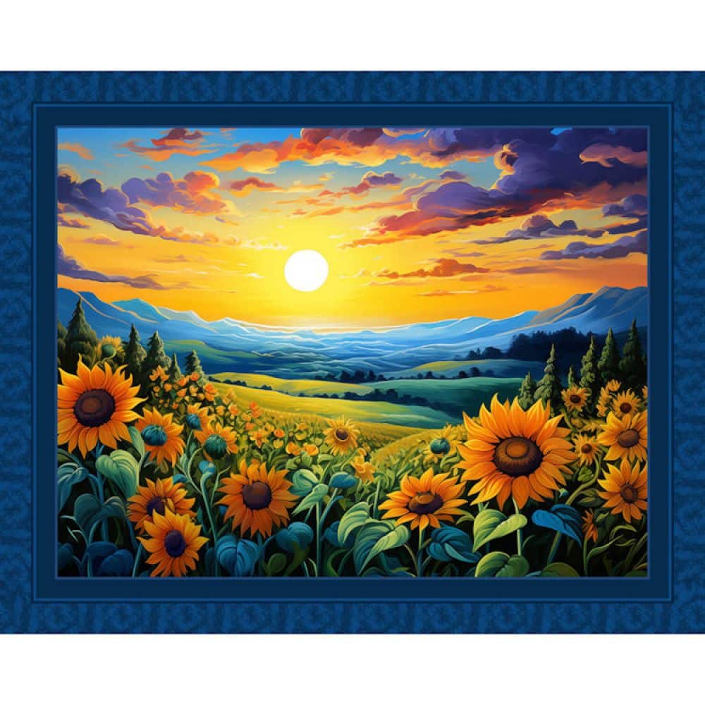 Panel - "Sunshine Sunflowers" - 44"x36" - 100% Cottonxxxxxxxxxxx