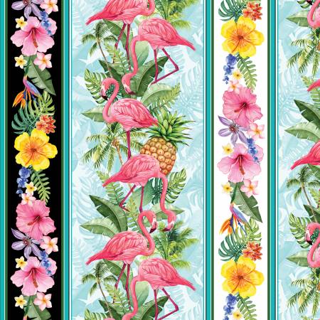 44" - Benartex - "Paradise Stripe" - 100% Cotton