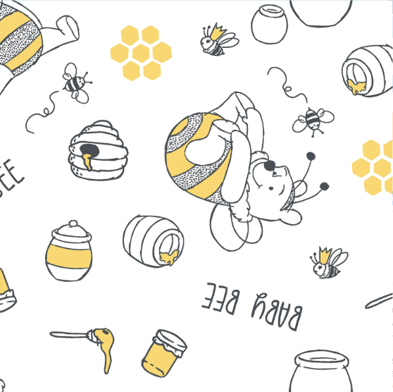 44" -Winnie the Pooh - "Pooh and Baby Bee" -100% Cotton