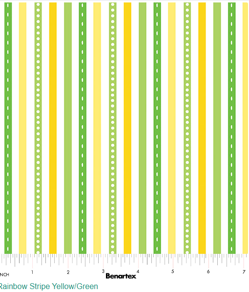44" - Benartex - "Rainbow"- Stripe - 100% Cotton