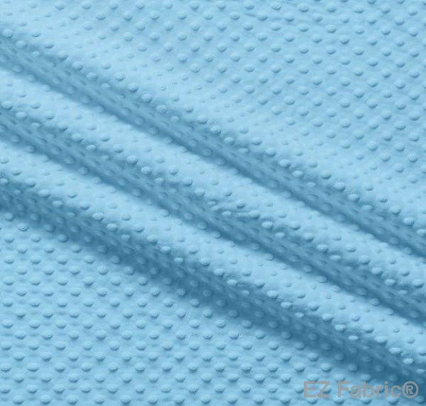 58" - Touch Textiles - Minky Dot - Blue Bell - 100% Polyester