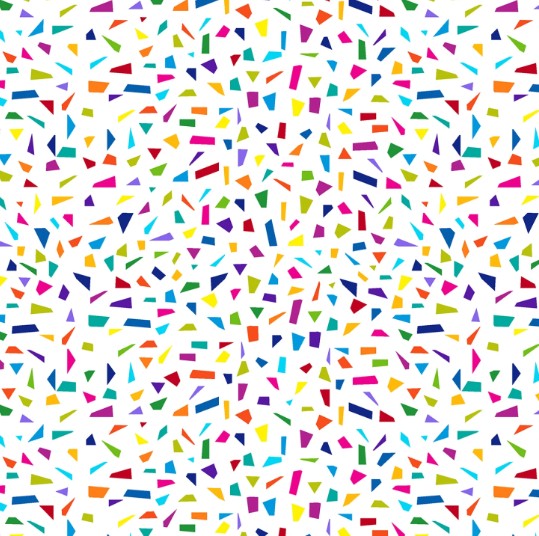 44" - Riley Blake - Snips of Color - "White" - 100% Cotton