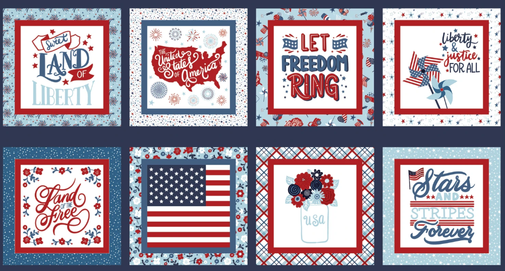 44"- Panel - "Stars and Stripes Forever" - 100% Cotton