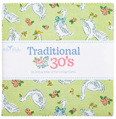 Riley Blake -5" Stacker - "Traditional 30's" - 5"x 5" -42 pcs
