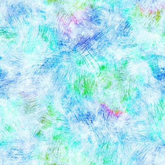 108"- Brush Strokes - "Blue/Green" - 108in Wideback