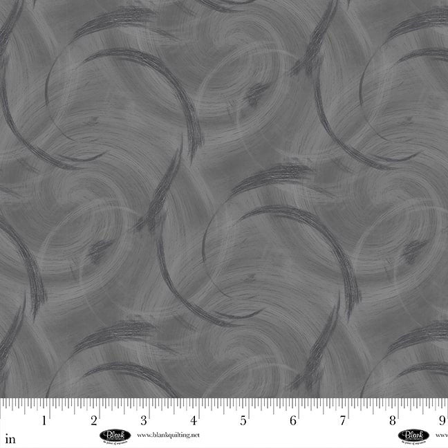 108"- Blank Quilting - Flannel -  "Quasi Circle Texture - Gray" - 100% Cotton