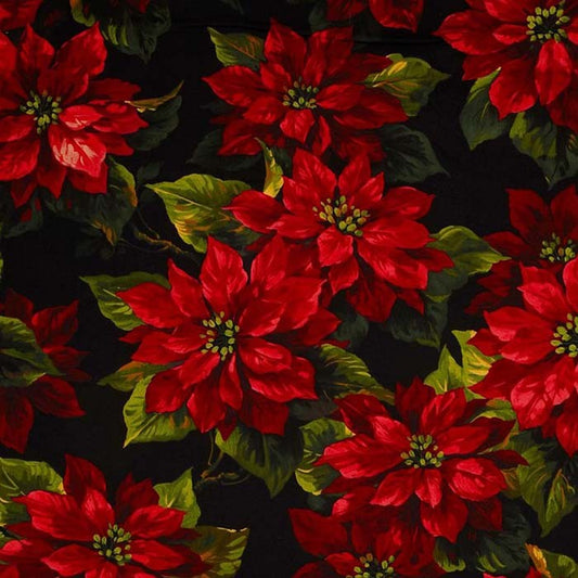 108"-Michael Miller "Scarlet Poinsettia" -3 yd Cut -100%-Cotton