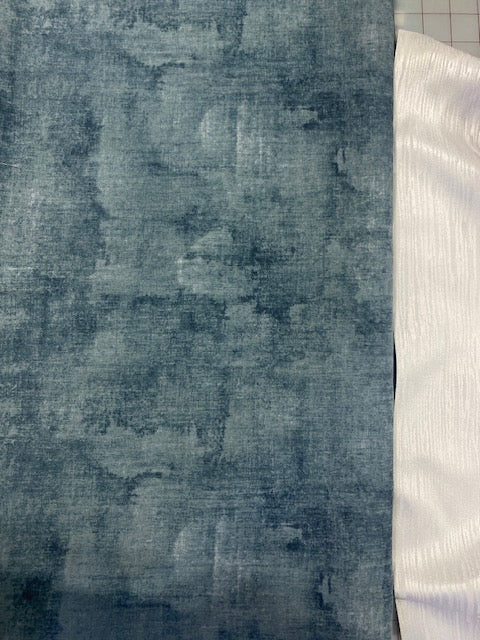 108"-Wilmington Prints Dry Brush "Muted Blue/Gray" -3 yd Cut -100%-Cotton