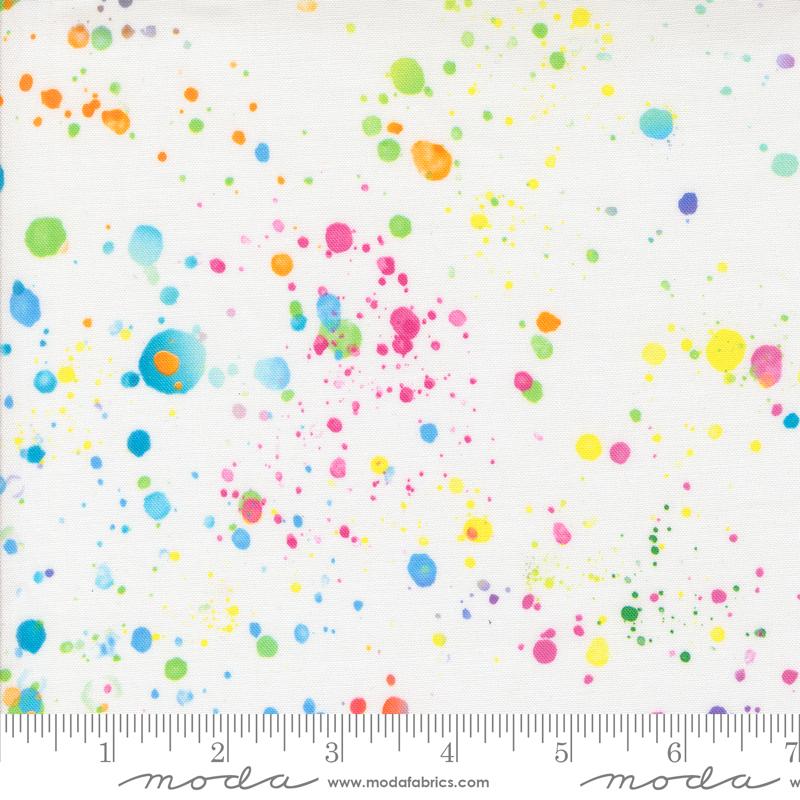 108"  -  Moda  - "Gradients Euphoria Splatter"  White -  100% Cotton