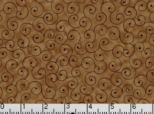 108"-Tilt-a-Whirl Brown 100% Cotton Quilt Back Fabric