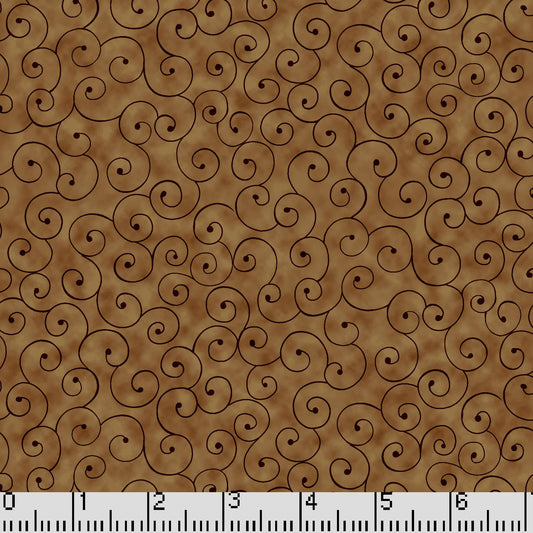 108" -Tilt a Whirl - Brown  - 100% Cotton