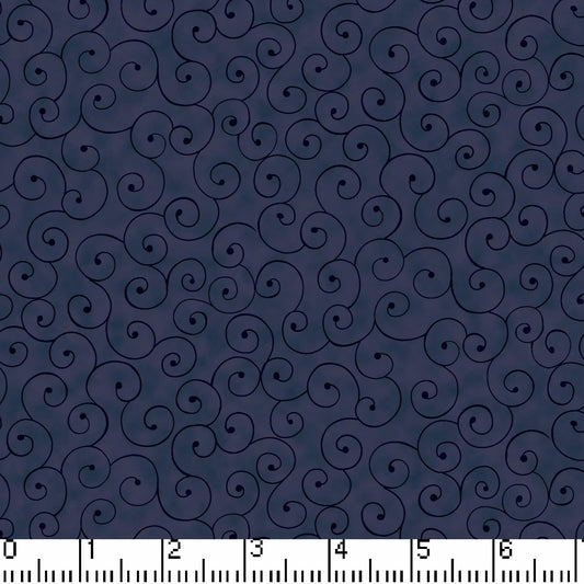 108" -Tilt a Whirl - Navy  - 100% Cotton