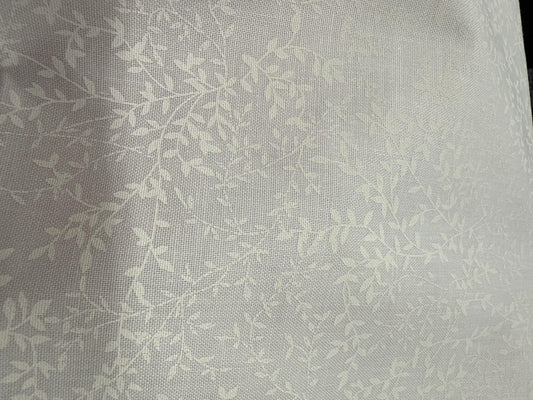 108"  - White on White- Vines - 100% Cotton