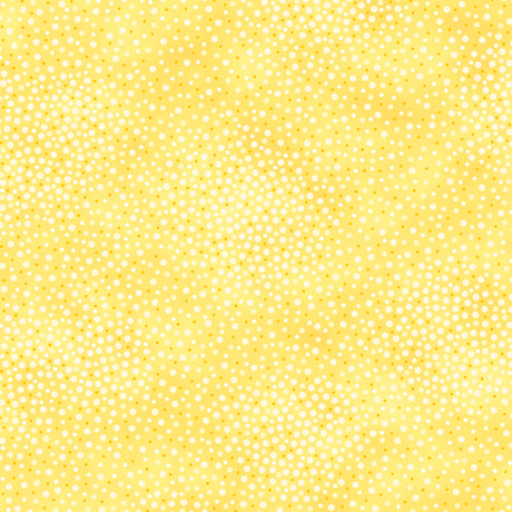 44"  - QT Fabrics-  " Spotsy"  Yellow -  100% Cotton