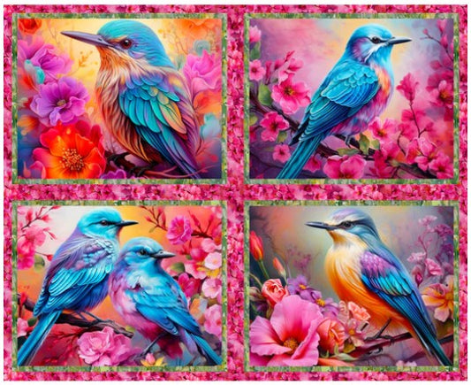 Panel - 3 Wishes  "Spring into Beauty - Panel" 36"x44"- 100% Cotton