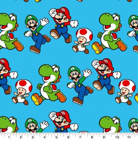 44" -"Super Mario and Friends -Jump" - 100% Cotton