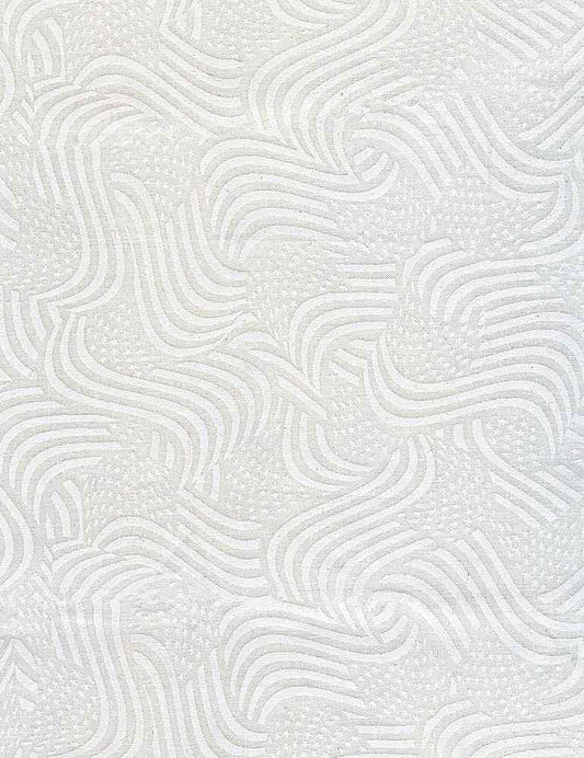44" -Timeless Treasures Swirled Flags White on White - 100% Cotton