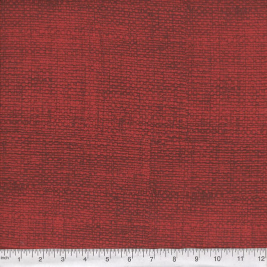 44"  -Burlap - "Red" - 100% Cotton