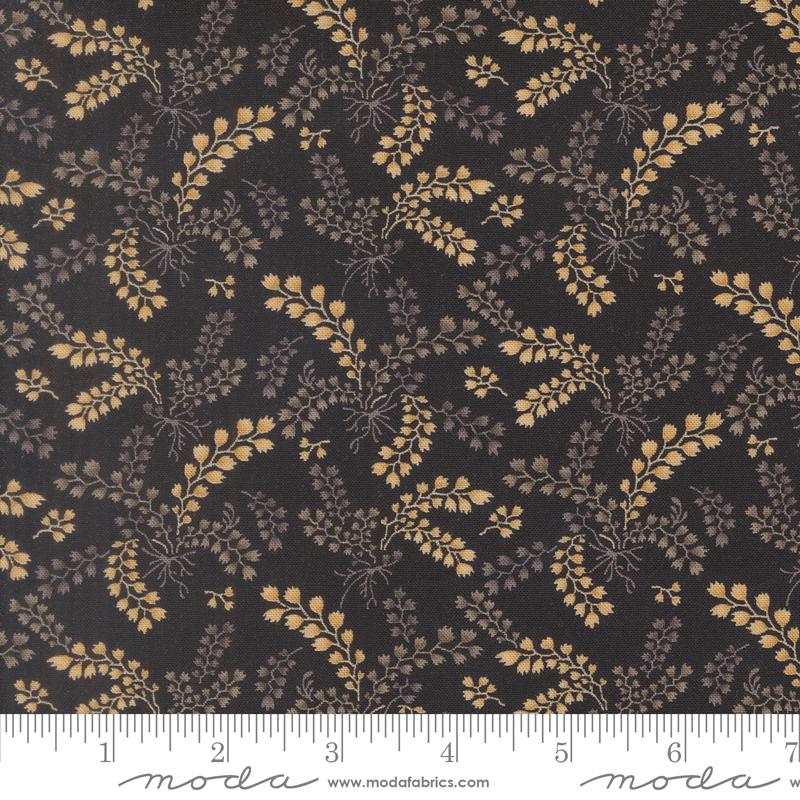 44"  - Moda -  Magnolia  "Black" -  100% Cotton