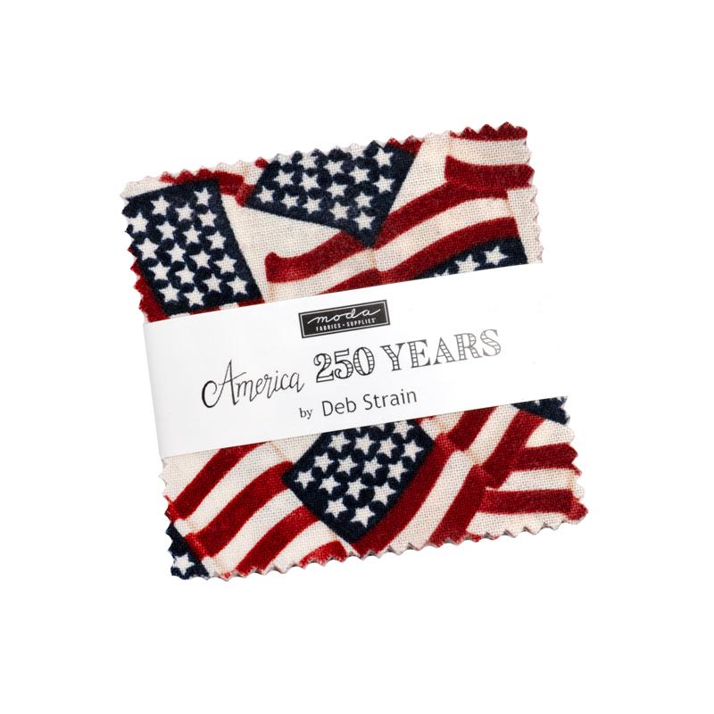 Moda - Mini Charm Pack - "America 250" -  2.5"squares 42 pcs