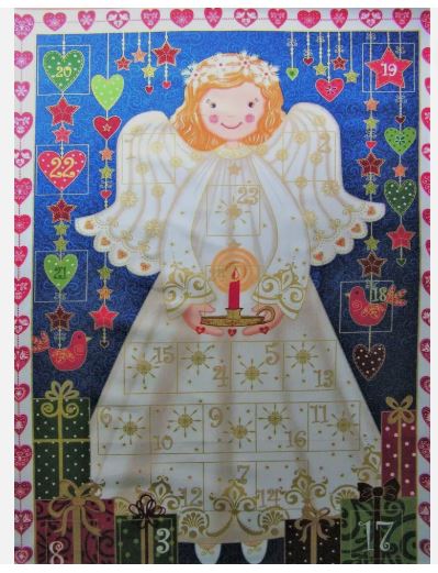 Panel -"Angel Advent Calendar"    22"x 44"- 100% Cotton
