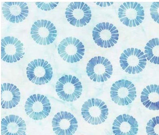 44"-Anthology Fabrics - Batik - "Cloud Petal Wheels" - 100% cotton