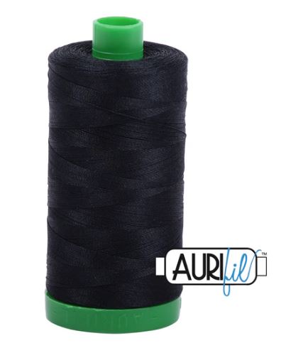 Aurifil 1094yd Black 40wt 100% Cotton