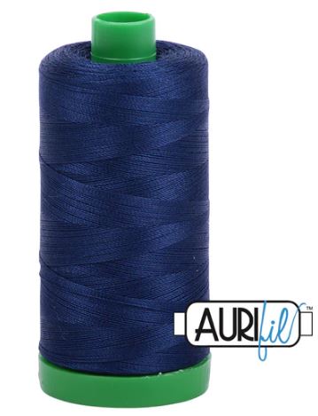 Aurifil 1094yd Dark Navy 40wt 100% Cotton
