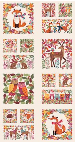 Panel -"Autumn Days"  -  24"x 44"- 100% Cotton