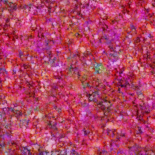 44"  - Digitally Printed Batik "Red/Pink" 18- 100% Cotton