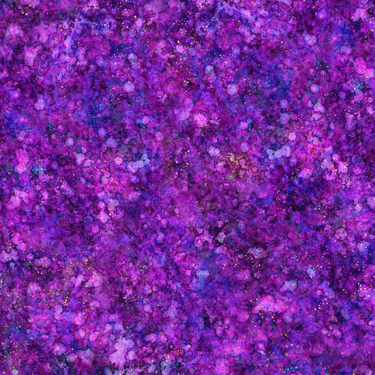 44"  - Digitally Printed Batik "Purple" - 100% Cotton
