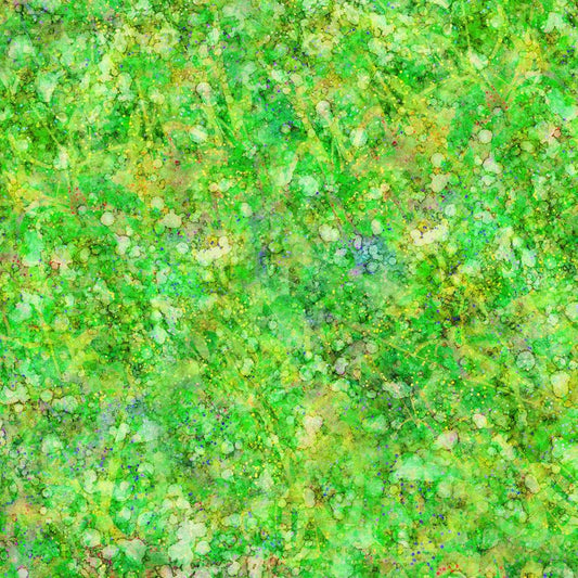 44"  - Digitally Printed Batik "Green" 32- 100% Cotton