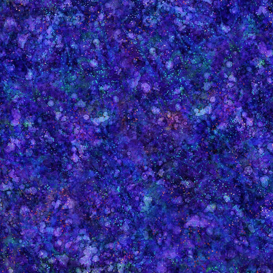 44"  - Digitally Printed Batik "Dk Purple" - 100% Cotton