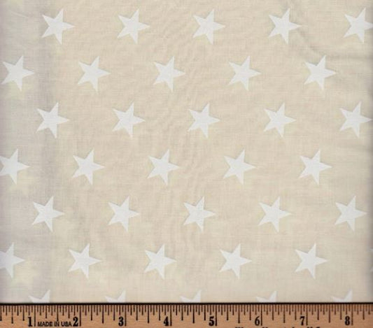 44"-Battleground Stars White on Tint -100% cotton